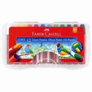 Crayones Óleo Pastel, Pasteles al Óleo, Oil Pastel, Faber-Castell, Estuche Rígido de 12 Colores