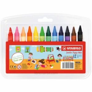 Set 12 Crayones de Cera STABILO Jumbo Yippy-Wax
