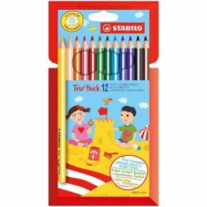 Set 12 Lápices de Colores Triangulares Jumbo STABILO Trio Thick