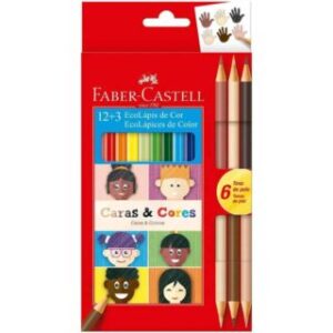 Set 12+3 EcoLápices de Colores Faber-Castell Caras y Colores
