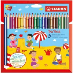 Set 24 Lápices de Colores Triangulares Jumbo STABILO Trio Thick