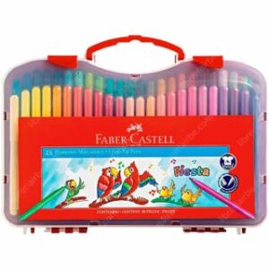 Set de 48 Marcadores Escolares Lavables Faber-Castell Fiesta con Estuche Rígido