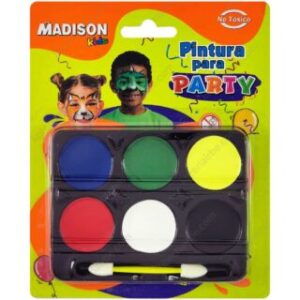 Set de 6 Pinturas de Cara para Niños MADISON Kids Party