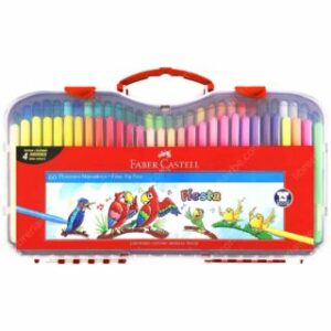 Set de 60 Marcadores Escolares Lavables Faber-Castell Fiesta con Estuche Rígido