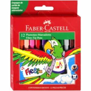 Set de 12 Marcadores Escolares Lavables Faber-Castell Fiesta