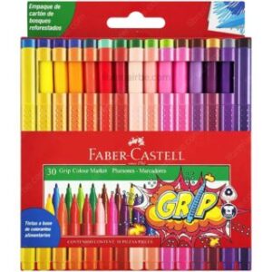 Set de 30 Marcadores Triangulares Grip Faber-Castell