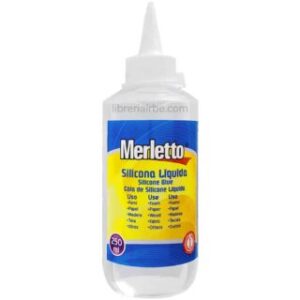 Silicona Líquida, Pegamento Transparente, Merletto, Bote de 250 ml (Cuarto Litro)