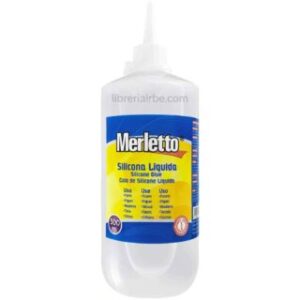 Silicona Líquida, Pegamento Transparente, Merletto, Bote de 500 ml (Medio Litro)