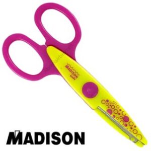 Tijera Escolar con Diseño / Forma Decorativa Zig Zag, de 13 cm, MADISON